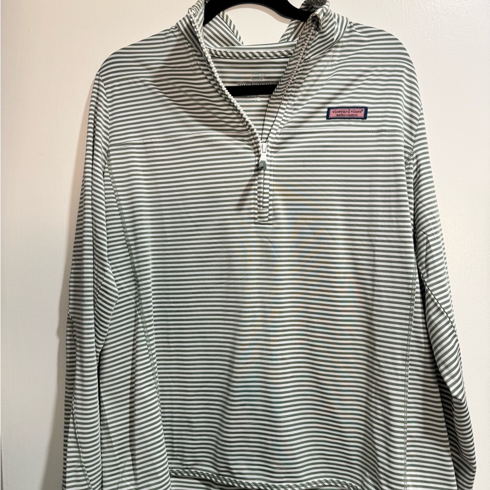 Vineyard Vines Gray Striped Women's Quarter Zip